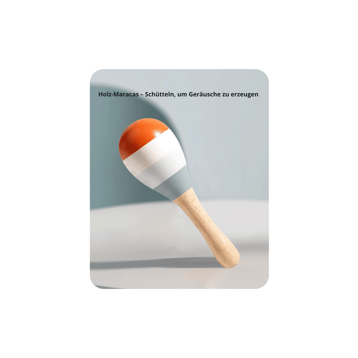 Montessori Holz-Musikinstrumente & Klang-Rasselset – 5-teilig