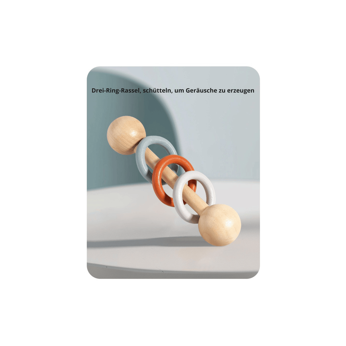 Montessori Holz-Musikinstrumente & Klang-Rasselset – 5-teilig