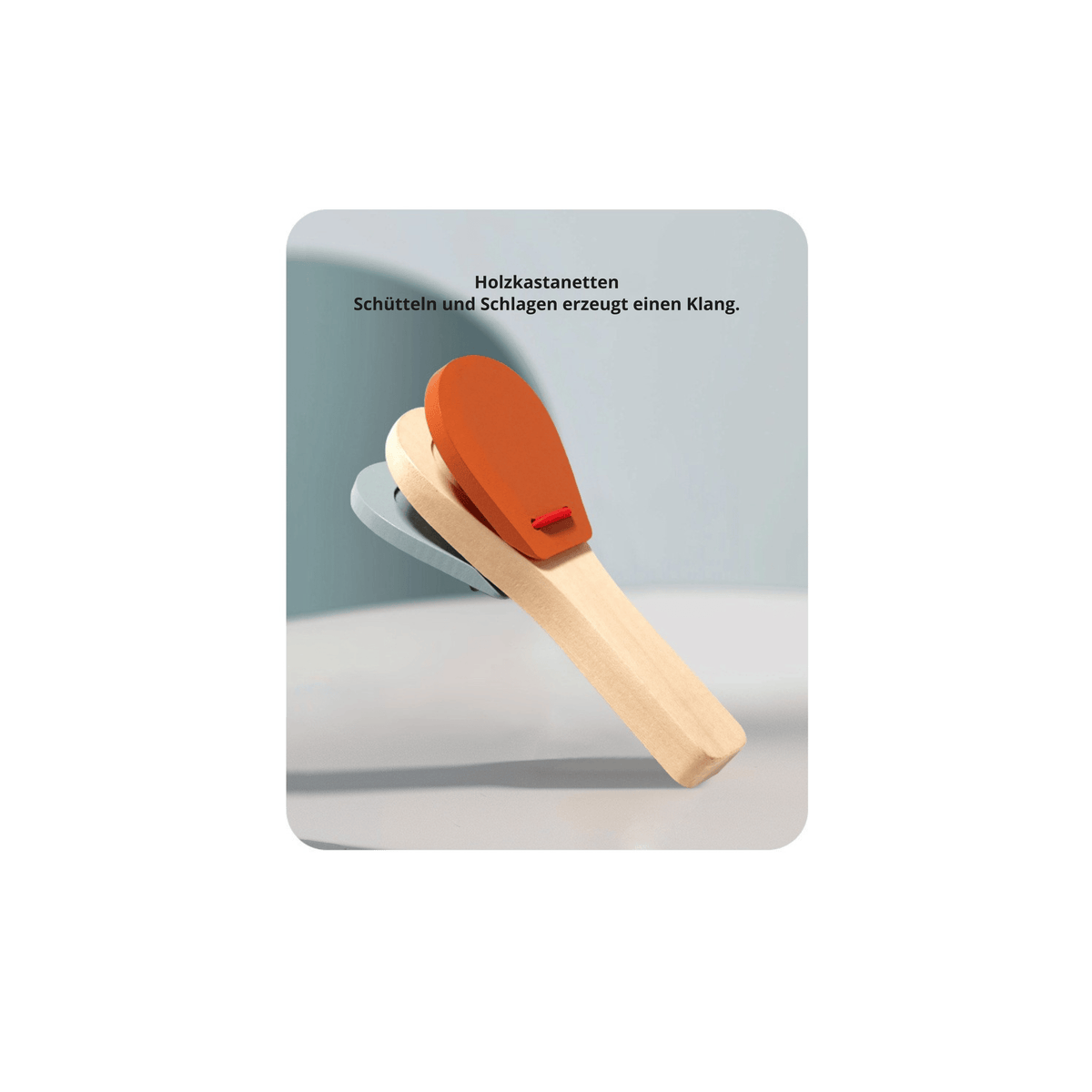 Montessori Holz-Musikinstrumente & Klang-Rasselset – 5-teilig
