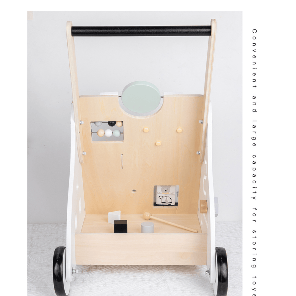 Holz-Lauflernwagen & Multifunktionaler Schiebewagen mit Aktivitäten