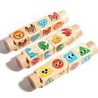 Montessori Holz-Drehpuzzle zur Formen- und Musterzuordnung