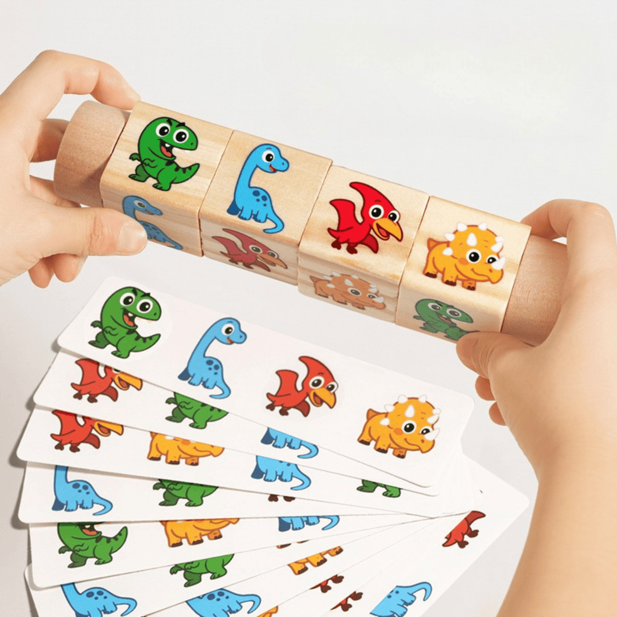Montessori Holz-Drehpuzzle zur Formen- und Musterzuordnung