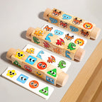 Montessori Holz-Drehpuzzle zur Formen- und Musterzuordnung