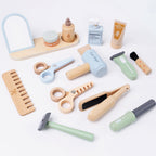 Montessori Holz-Friseurset für Kinder – Rollenspielzeug für Kleinkinder