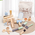 Montessori Holz-Friseurset für Kinder – Rollenspielzeug für Kleinkinder