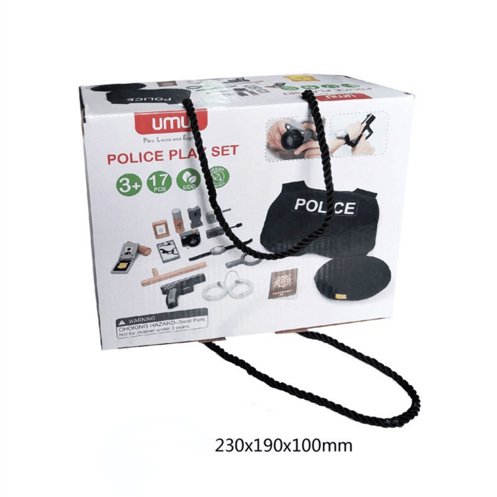 Umweltfreundliches Polizei-Verkleidungs- & Rollenspielset aus Holz