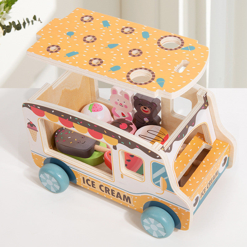 Holz-Eiswagen & Verkaufswagen für Kleinkinder