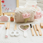 Holz-Schminktisch- & Kosmetiktaschen-Set für Kinder