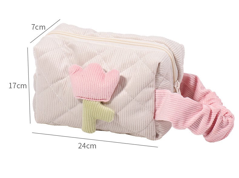 Holz-Schminktisch- & Kosmetiktaschen-Set für Kinder