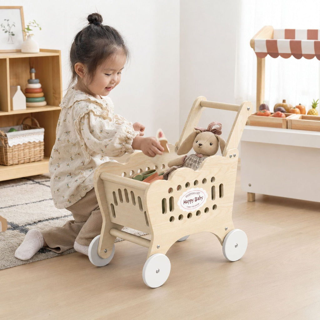 Holz-Lauflernwagen & Einkaufswagen für Kinder
